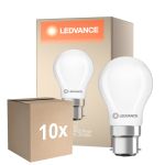 Fordelspakke 10x Ledvance Classic LED B22 Pære Matt 3.4W 470lm - 827 Ekstra Varm Hvid | Erstatter 40W