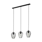 Eglo Pendel Lampe Newtown Stål Sort | IP20 - Egnet til 3x E27 